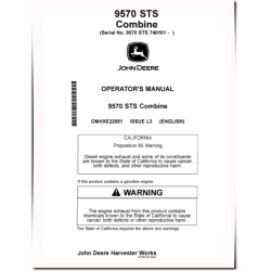 9570 STS Combines (SN: from 740101) Operators Manual (OMHXE22981)