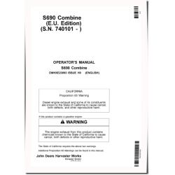 S690 Combines (SN: 740101 - 745100) (Europe) Operators Manual (OMHXE23093)