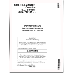 HillMaster S690 Combines (SN: 740101 - 745100) (Europe) Operators Manual (OMHXE23094)
