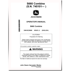 S660 Combines (SN: 745101 - 755000) (North America) Operators Manual (OMHXE29686)
