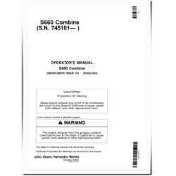 S660 Combines (SN: 745101 - 755000) (Europe) Operators Manual (OMHXE29978)