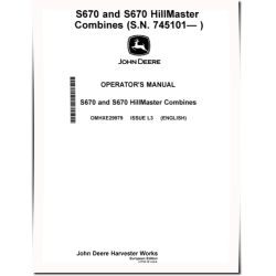 S670 and S670 HillMaster Combines (SN: 745101 - 755000) (Europe) Operators Manual (OMHXE29979)