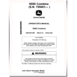 S550 Combines (SN: from 755001) (North America) Operators Manual (OMHXE51468)
