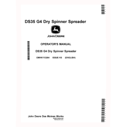 DS35 G4 Dry Fertilizer Spreaders (North America) Operators Manual (OMKK113264)