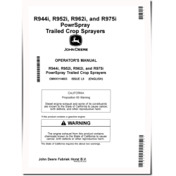 R944i, R952i, R962i and R975i Trailed Crop Sprayers (from MY2021) (Europe) Operators Manual (OMKK114603)