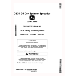 DS35 G5 Dry Fertilizer Spreaders (SN: from 250001) (North America) Operators Manual (OMKK127085)