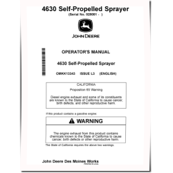 4630 Self-Propelled Sprayers (SN: 028001 - 033000) (North America) Operators Manual (OMKK13343)