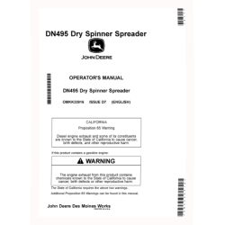 DN495 Dry Fertilizer Spreaders (MY2017) (North America) Operators Manual (OMKK33916)