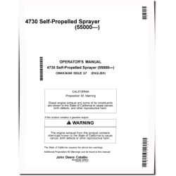 4730 Self-Propelled Sprayers (SN: from 055000) (South America) Operators Manual (OMKK36388)