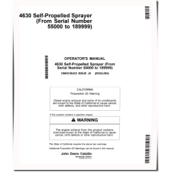 4630 Self-Propelled Sprayers mfg. in Brasil (SN: 055000 - 189999) Operators Manual (OMKK36433)