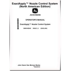 ExactApply Nozzle Control System for Self-Propelled Sprayers (SN: 180001-) (N.America) Operators Manual (OMKK40548)