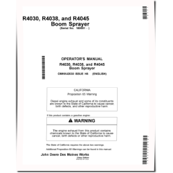 R4030, R4038 and R4045 Self-Propelled Sprayers (SN: from 180001) (Asia) Operators Manual (OMKK42030)