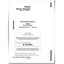 R4023 Self-Propelled Sprayers (SN: 180001 - 190000) (Asia) Operators Manual (OMKK42096)