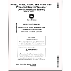 R4030, R4038, R4044 and R4045 Self-Propelled Sprayers (SN:190001-200000)(North America) Operators Manual (OMKK51056)