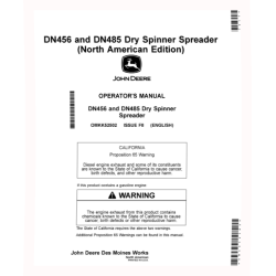 DN456 and DN485 Dry Fertilizer Spreaders (MY2019) (North America) Operators Manual (OMKK52502)