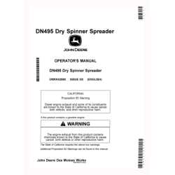 DN495 Dry Fertilizer Spreaders (MY2018) (North America) Operators Manual (OMKK52695)