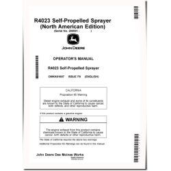R4023 Self-Propelled Sprayers (SN: 200001 - 210000) (North America) Operators Manual (OMKK61607)