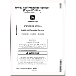 R4023 Self-Propelled Sprayers (SN: 200001 - 210000) (Export Edition) Operators Manual (OMKK61609)