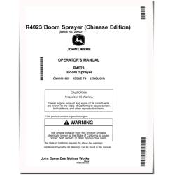 R4023 Self-Propelled Sprayers (SN: 200001 - 210000) (Asia) Operators Manual (OMKK61629)