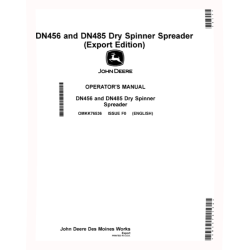 DN456 and DN485 Dry Fertilizer Spreaders (Export Edition) Operators Manual (OMKK76536)