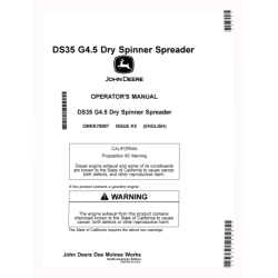 DS35 G4.5 Dry Fertilizer Spreaders (North America) Operators Manual (OMKK78887)