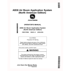 AB30 Air Boom Application System (North America) Operators Manual (OMKK78896)