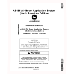 AB485 Air Boom Application System (from MY2020) (North America) Operators Manual (OMKK83010)