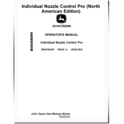 Individual Nozzle Control Pro Upgrade for Self-Propelled Sprayers (North America) Operators Manual (OMKK84348)