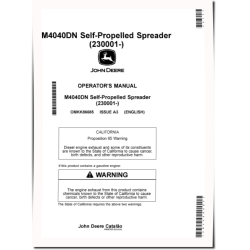 M4040DN Self-Propelled Spreaders (SN: 230001-250000) Operators Manual (OMKK86685)