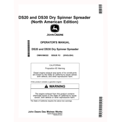 DS20 and DS30 Dry Fertilizer Spreaders (SN: from 220001) (North America) Operators Manual (OMKK96022)