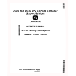 DS20 and DS30 Dry Fertilizer Spreaders (SN: from 220001) (Export Edition) Operators Manual (OMKK96043)
