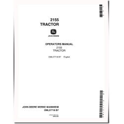 2155 Tractors (SN: up to 622000L, North America) Operators Manual (OML57718)