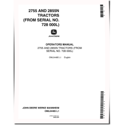 2755 and 2855N Tractors (SN: from 728000, North America) Operators Manual (OML64485)