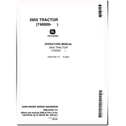 2955 Tractors (SN: from 740000) (North America) Operators Manual (OML64487)