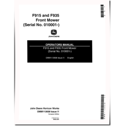 F915 (SN: 010001 - 475000) and F935 (SN: 010001 - 150000) Front Mowers (Europe) Operators Manual (OMM113938)