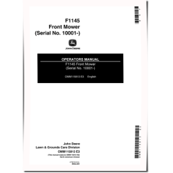 F1145 Front Mowers (SN: 010001 - 140000) (North America) Operators Manual (OMM115813)