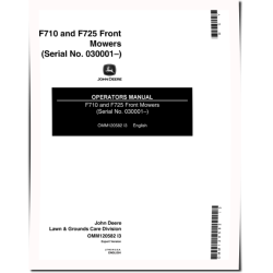 F710 and F725 Front Mowers (SN: 030001 - 050000) (Export Edition) Operators Manual (OMM120582)