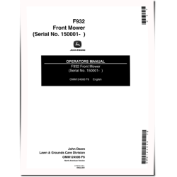 F932 Front Mowers (SN: from 150001) (North America) Operators Manual (OMM124506)