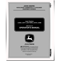 LX255, LX277, LX277AWS, LX279, LX288 Lawn Tractors (SN:010101 - 060000) (North America) Operators Manual (OMM142612)