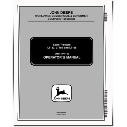 LT133, LT155 and LT166 Lawn Tractors (SN: from 125001) (Export Edition) Operators Manual (OMM143714)