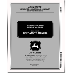 6x4 Diesel Gator Utility Vehicles (SN: 008807 - 068204) (North America) Operators Manual (OMM144180)