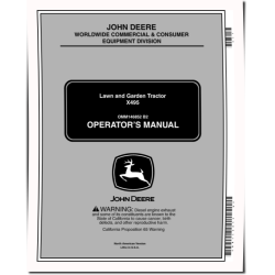 X495 (SN: 01001-020830) Lawn Tractors (North America) Operators Manual (OMM146852)