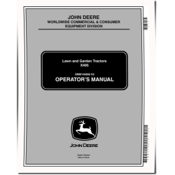 X495 (SN: 010001-020830) Lawn Tractors (Export Edition) Operators Manual (OMM146858)
