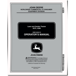 X575 and X585 (SN: 010001-030000) Lawn Tractors (North America) Operators Manual (OMM148365)