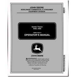 X495 and X595 (SN from 040000) Lawn Tractors (North America) Operators Manual (OMM151820)