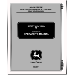 TE Electric Gator Utility Vehicles (SN: 001001 - 050000) (Export Edition) Operators Manual (OMM153975)