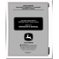 Select Series X500, X520, X534, X540 (SN: 030001-050000) Lawn Tractors (North America) Operators Manual (OMM157372)