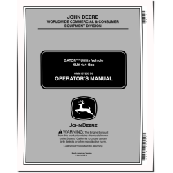 XUV620i Gator Utility Vehicles (SN: from 020001) (North America) Operators Manual (OMM157855)