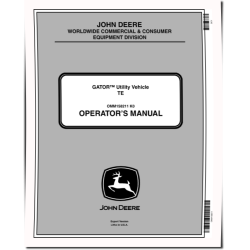 TE Electric Gator Utility Vehicles (SN: 050001 - 070000) (Export Edition) Operators Manual (OMM158211)