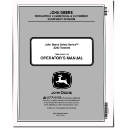 Select Series X300, X304, X320, X324, X360 (SN:180001-220000) Lawn Tractors (North America) Operators Manual (OMM163031)